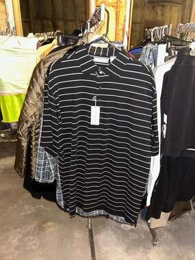 Daniel Cremieux Signature Collection Men's Golf Fit Striped Polo Shirt - Size L